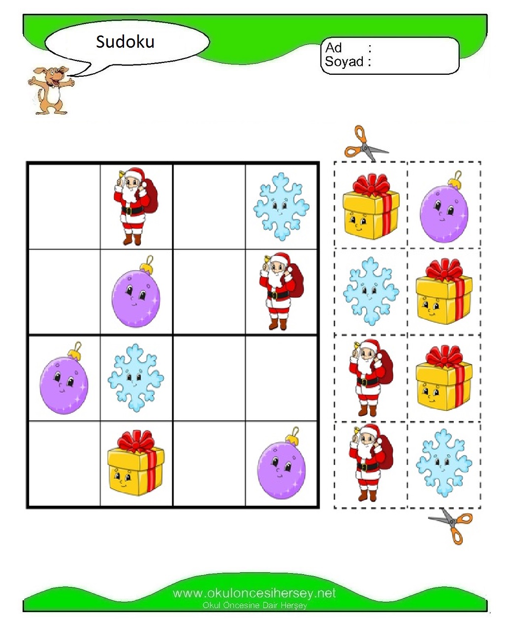 Sudoku Çocuk Bulmacaları